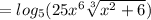=log_5(25x^6\sqrt[3]{ x^2+6})