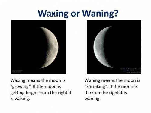 What does it mean when someone says the moon is waxing or waning