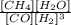 \frac{[CH_{4}][H_{2}O]}{[CO][H_{2}]^{3}}