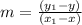 m=\frac{(y_1-y)}{(x_1-x)}
