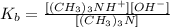 K_b=\frac{[(CH_3)_3NH^+][OH^-]}{[(CH_3)_3N]}