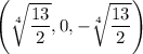 \left(\sqrt[4]{\dfrac{13}2},0,-\sqrt[4]{\dfrac{13}2}\right)
