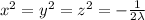 x^2=y^2=z^2=-\frac1{2\lambda}