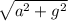 \sqrt{a^{2} +g^{2} }