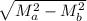 \sqrt{M_{a} ^{2}-M_{b} ^{2}}