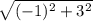 \sqrt{(-1)^2+3^2}