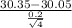 \frac{30.35-30.05}{\frac{0.2}{\sqrt{4} } }
