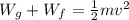 W_g + W_f = \frac{1}{2} mv^2