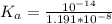 K_a} = \frac {10^{-14}}{1.191*10^{-8}}