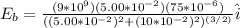 E_b = \frac{(9*10^9)(5.00*10^{-2})(75*10^{-6})}{((5.00*10^{-2})^2+(10*10^{-2})^2)^{(3/2)}} \hat{i}