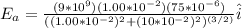 E_a = \frac{(9*10^9)(1.00*10^{-2})(75*10^{-6})}{((1.00*10^{-2})^2+(10*10^{-2})^2)^{(3/2)}} \hat{i}