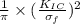 \frac{1}{\pi} \times (\frac{K_{IC}}{\sigma_{f}})^{2}