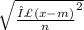 \sqrt{\frac{Σ(x-m)}{n} ^{2} }