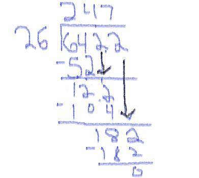 Equation for 6422 divided by 26