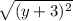 \sqrt{(y+3)^{2}