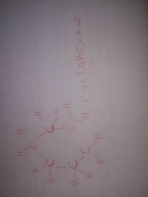 Draw the product formed when cyclohexene is reacted with H2 in the presence of Pt. Note: If adding h