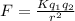 F = \frac{Kq_1q_2}{r^2}