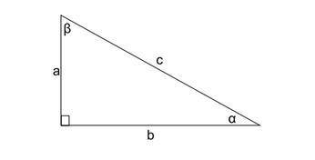 Given a right triangle with a = 3 cm and b = 7 cm, what is the length of c? Your