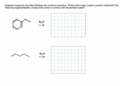 Grignard reagents and Alkyl lithiates are moisture sensitive. What is the major organic product obta