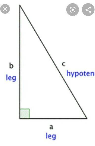 What is the diagonal of a right triangle