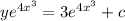 ye^{4x^3} = 3e^{4x^3}+c