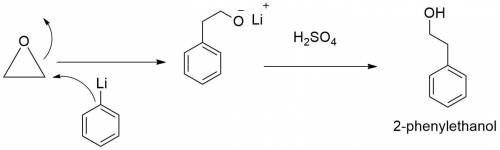 What is the principal organic product formed in the reaction of ethylene oxide with phenyllithium (C