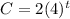 C = 2(4)^{t}