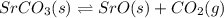 SrCO_3(s)\rightleftharpoons SrO(s)+CO_2(g)