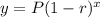 y=P(1-r)^x