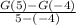 \frac{G(5)-G(-4)}{5-(-4)}