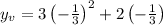 y_v=3\left(-\frac{1}{3}\right)^2+2\left(-\frac{1}{3}\right)