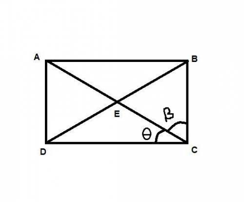 ABCD is a rectangle. The measure of angle BCE is 4x-23 and the angle measure of angle DCE is 5+5x. F