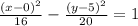 \frac{(x-0)^{2}}{16}-\frac{(y-5)^{2}}{20}=1