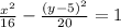 \frac{x^{2}}{16}-\frac{(y-5)^{2}}{20}=1
