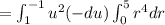=\int_{1}^{-1}u^2(-du)\int_{0}^{5}r^4dr