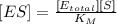 [ES] = \frac{[E_{total}][S]}{K_M}