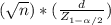 (\sqrt{n} )*(\frac{d}{ Z_{1-\alpha /2}})