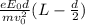 \frac{eE_0d}{mv_0^2}(L-\frac{d}{2})