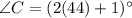\angle C=(2(44)+1)^{\circ}
