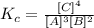 K_c=\frac{[C]^4}{[A]^3[B]^2}