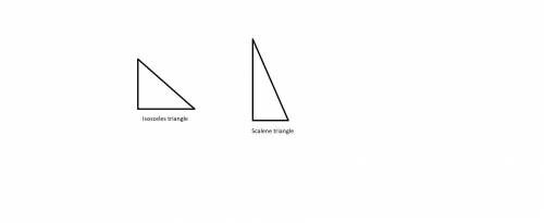 A triangle has two sides that are perpendicular. Could the triangle be isosceles, equilateral, or sc