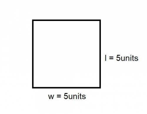 Draw a rectangle that has a perimeter of 20 units and an area of 25 square units