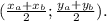 (\frac{x_a+x_b}{2} ; \frac{y_a+y_b}{2} ).