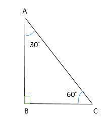 What is the surface area of the geometric solid produced by the 30-60-90 triangle below when it is r