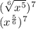(\sqrt[6]{x^5} )^7\\(x^\frac{5}{6} )^7