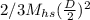 2/3 M_{hs}(\frac{D}{2})^2
