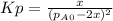 Kp=\frac{x}{(p_A_0-2x)^2}
