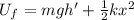 U_f = mgh' + \frac{1}{2}kx^2