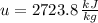 u = 2723.8\,\frac{kJ}{kg}