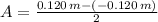 A = \frac{0.120\,m-(-0.120\,m)}{2}